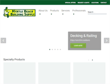 Tablet Screenshot of myrtlebeachbuildingsupply.com